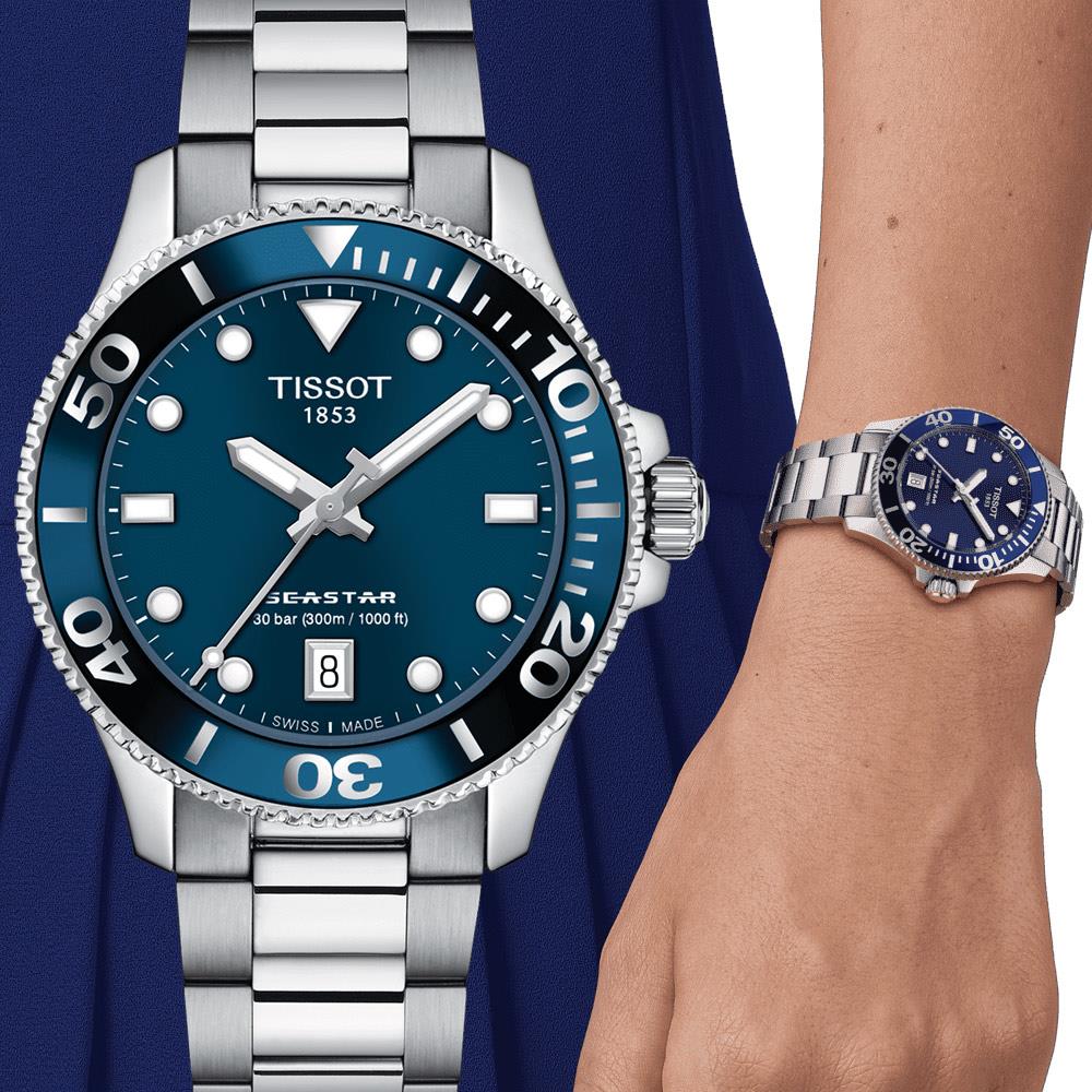 Reloj Tissot Seastar 1000 Mujer T1202101104100 Original