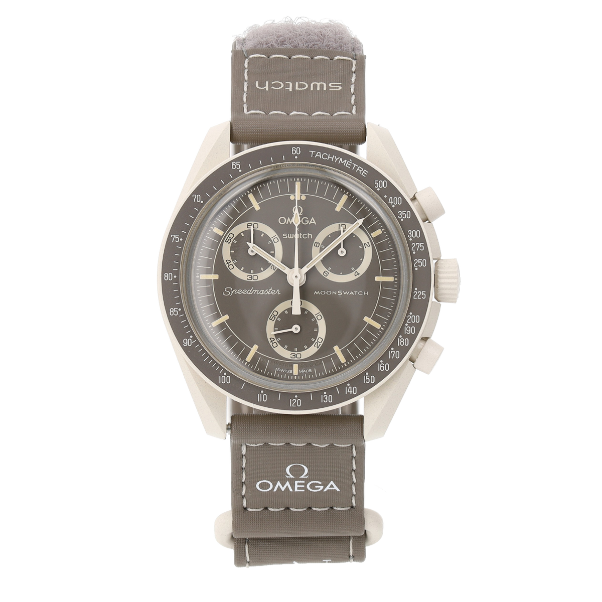 Reloj Swatch x Omega Moonswatch Mission On Earth Desert SO33T103 Original