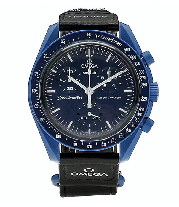 Reloj Swatch x Omega Bioceramic Moonswatch Mission to Neptune SO33N100 Original
