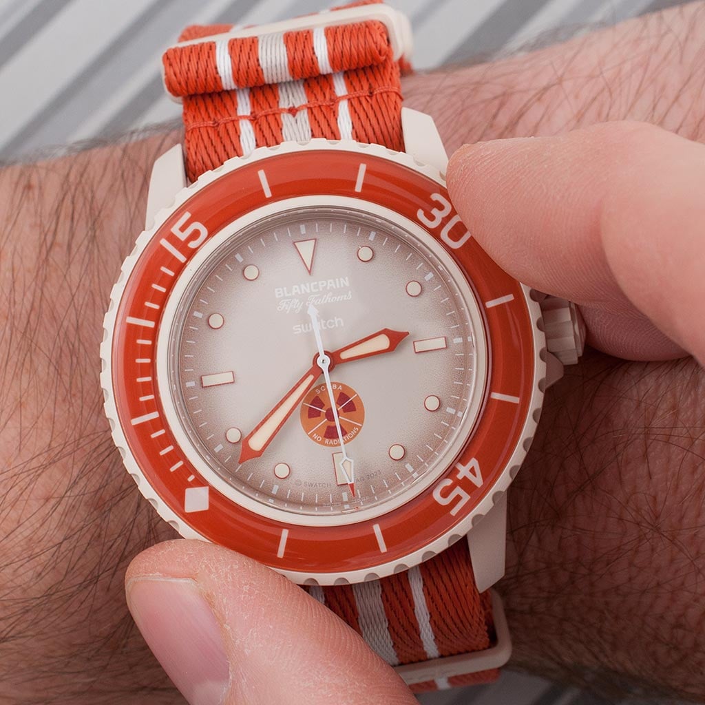 Reloj Blancpain x Swatch Scuba Fifty Fathoms Arctic Ocean SO35N100 Original