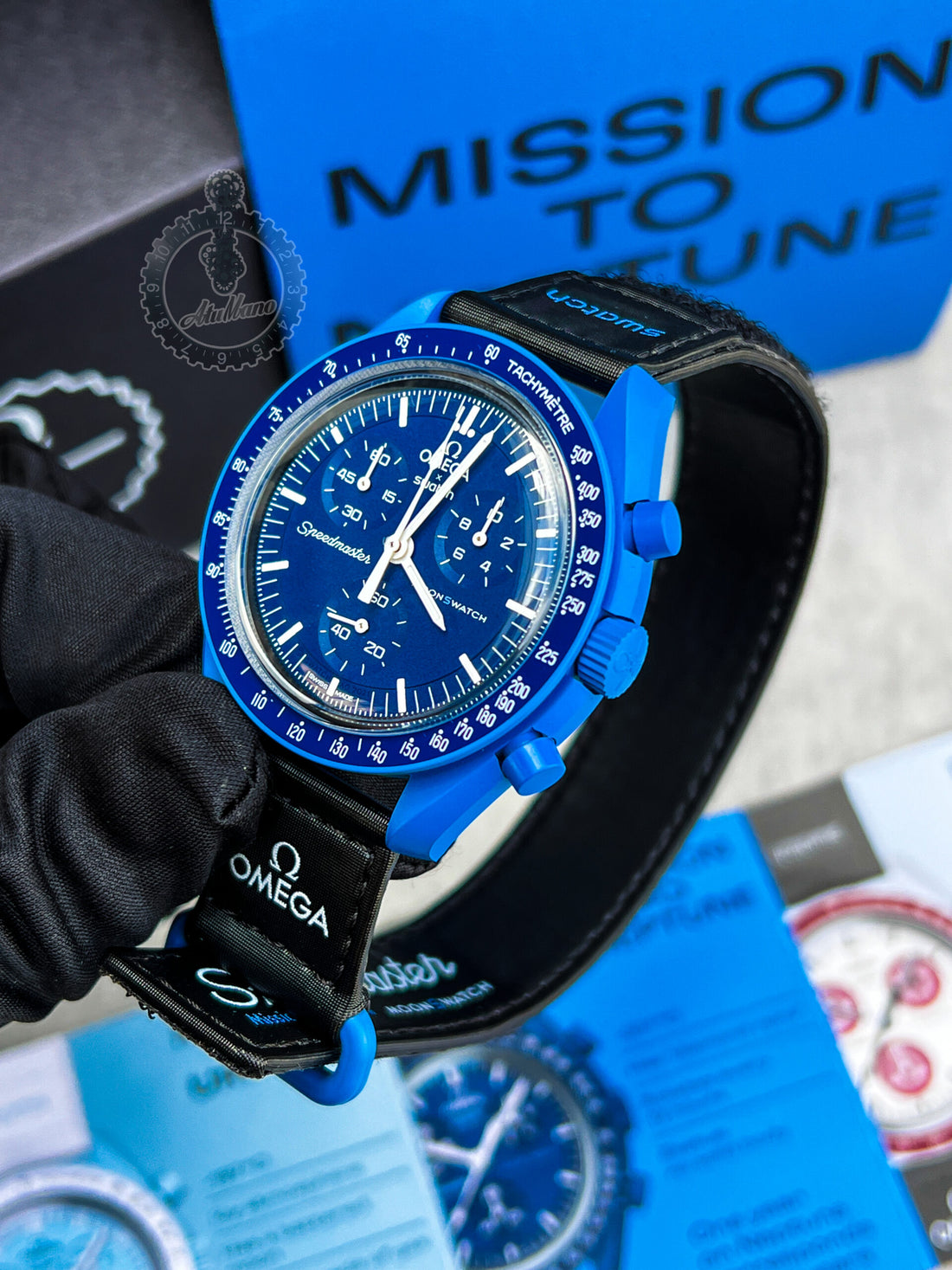 Reloj Swatch x Omega  Moonswatch Mission to Neptune SO33N100 Original