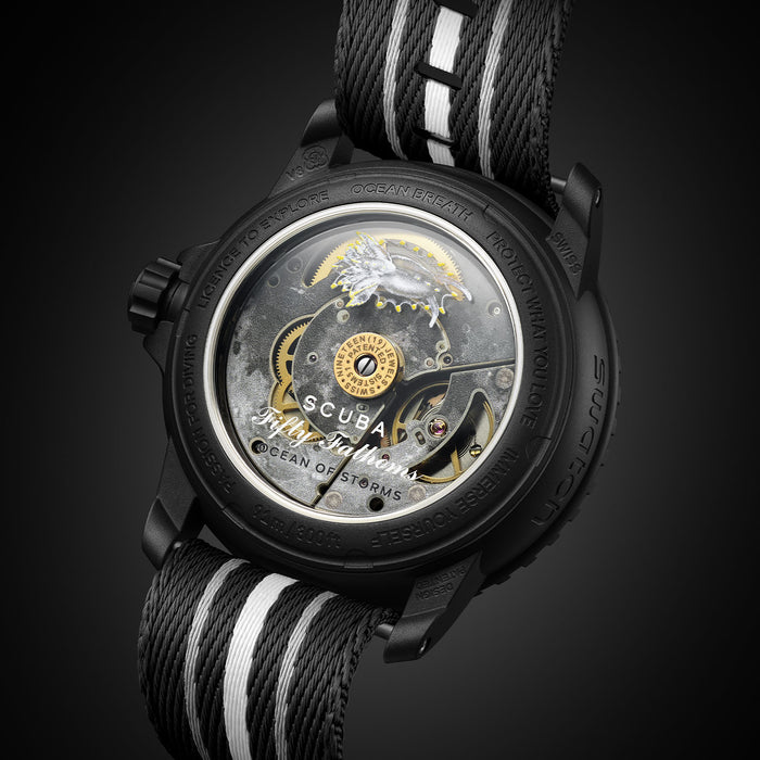Reloj Blancpain x Swatch Scuba Fifty Fathoms Ocean Of Storms SO35B400 Original