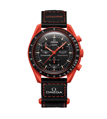 Reloj Swatch x Omega Moonswatch Mission On Earth Lava SO33O100 Original