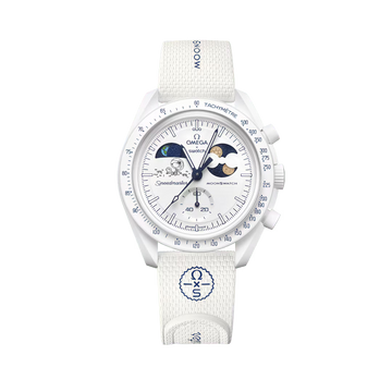 Reloj Swatch x Omega Mission To Earthphase Moonshine Gold SO33W701L Original
