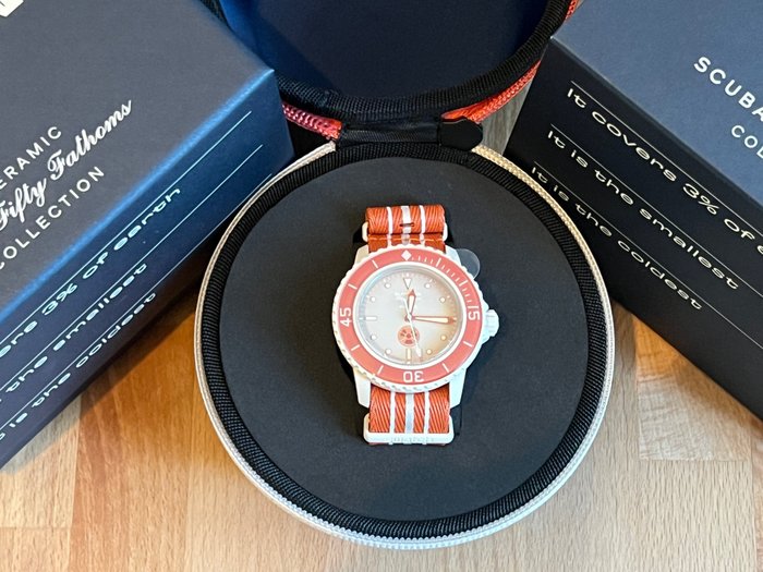 Reloj Blancpain x Swatch Scuba Fifty Fathoms Arctic Ocean SO35N100 Original