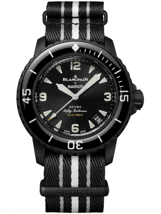 Reloj Blancpain x Swatch Scuba Fifty Fathoms Ocean Of Storms SO35B400-OUTLET OPTICO-COLOMBIA