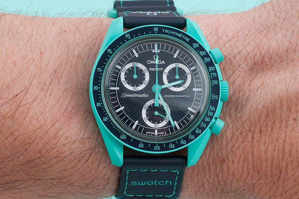 Reloj Swatch x Omega Moonswatch Mission On Earth Polar Lights SO33L103 Original