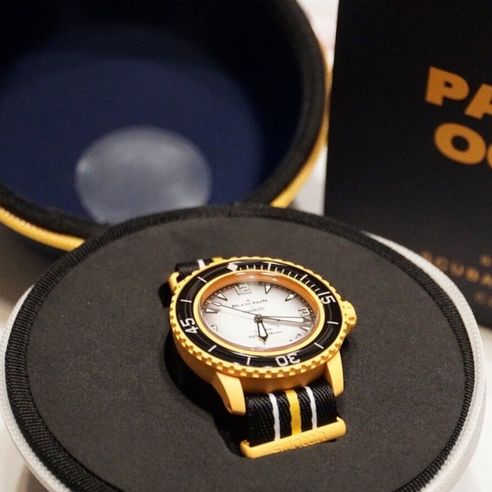 Reloj Blancpain x Swatch Scuba Fifty Fathoms Pacific Ocean SO35P100 Original